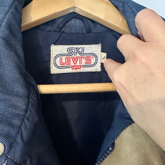 Men’s Vintage ‘79 Orange Tab, Two Tone Suede, Levi’s Ski Jacket, Size Large - Picture 3 of 10